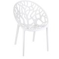 Facelift First Crystal Chair - Glossy White- Set of 2, 2PK FA213988